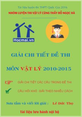 Tài liệu luyện thi THPT Quốc gia môn Vật lý năm 2016 - Đỗ Ngọc Hà